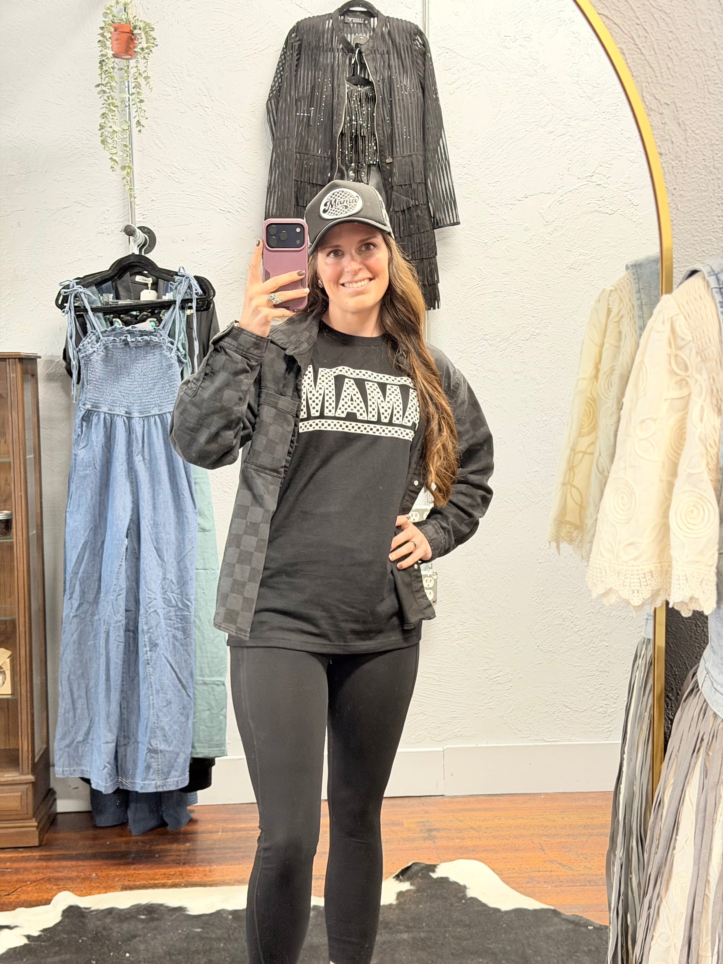 Checkered Mama Graphic Tee