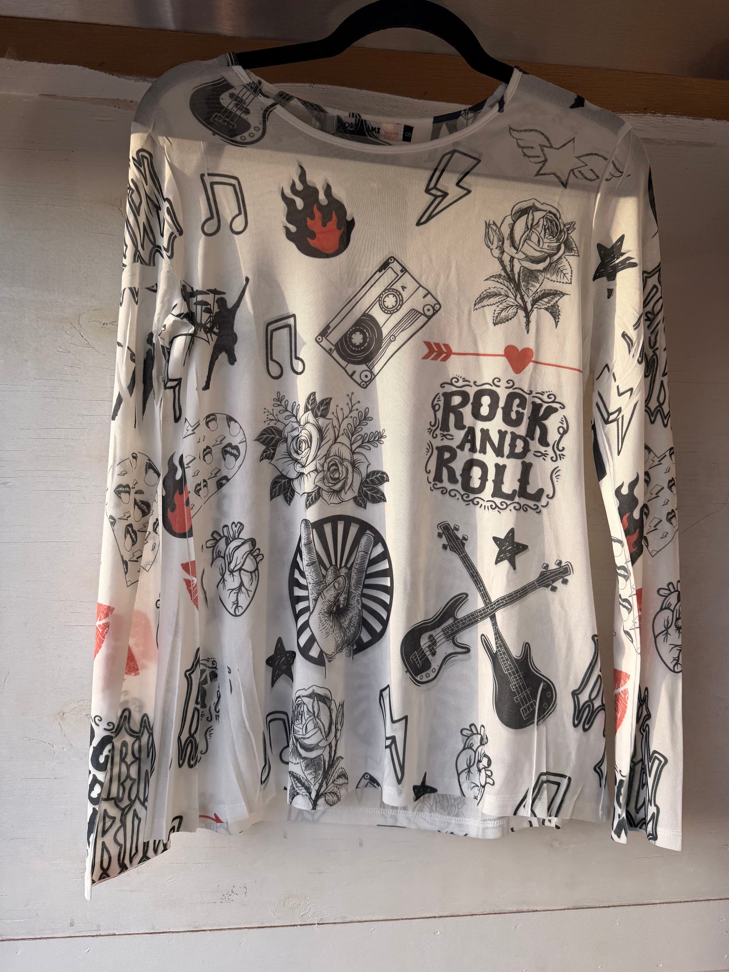 RNR Long Sleeve Mesh Top