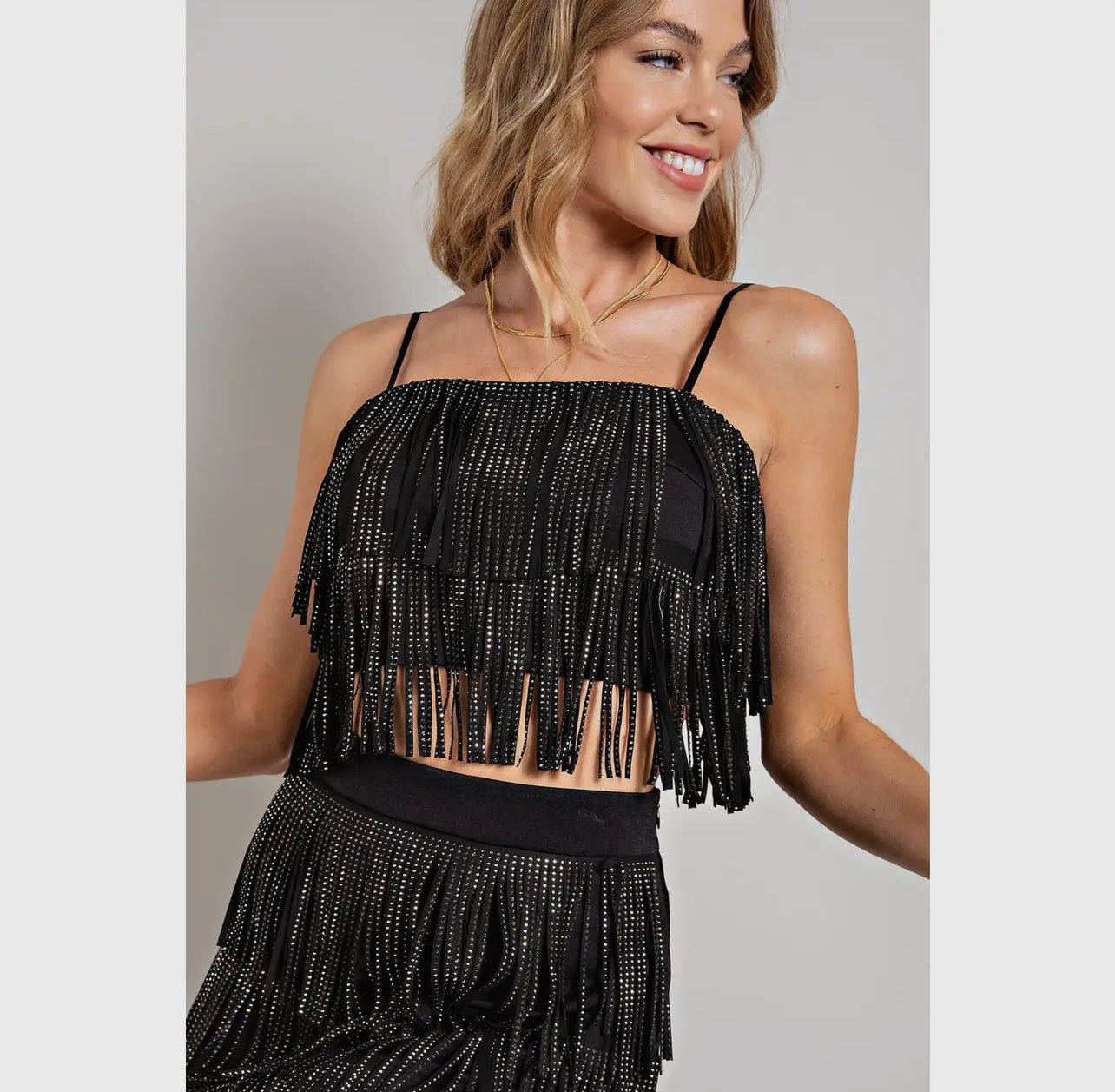 Rhinestone Cowgirl Fringed Top
