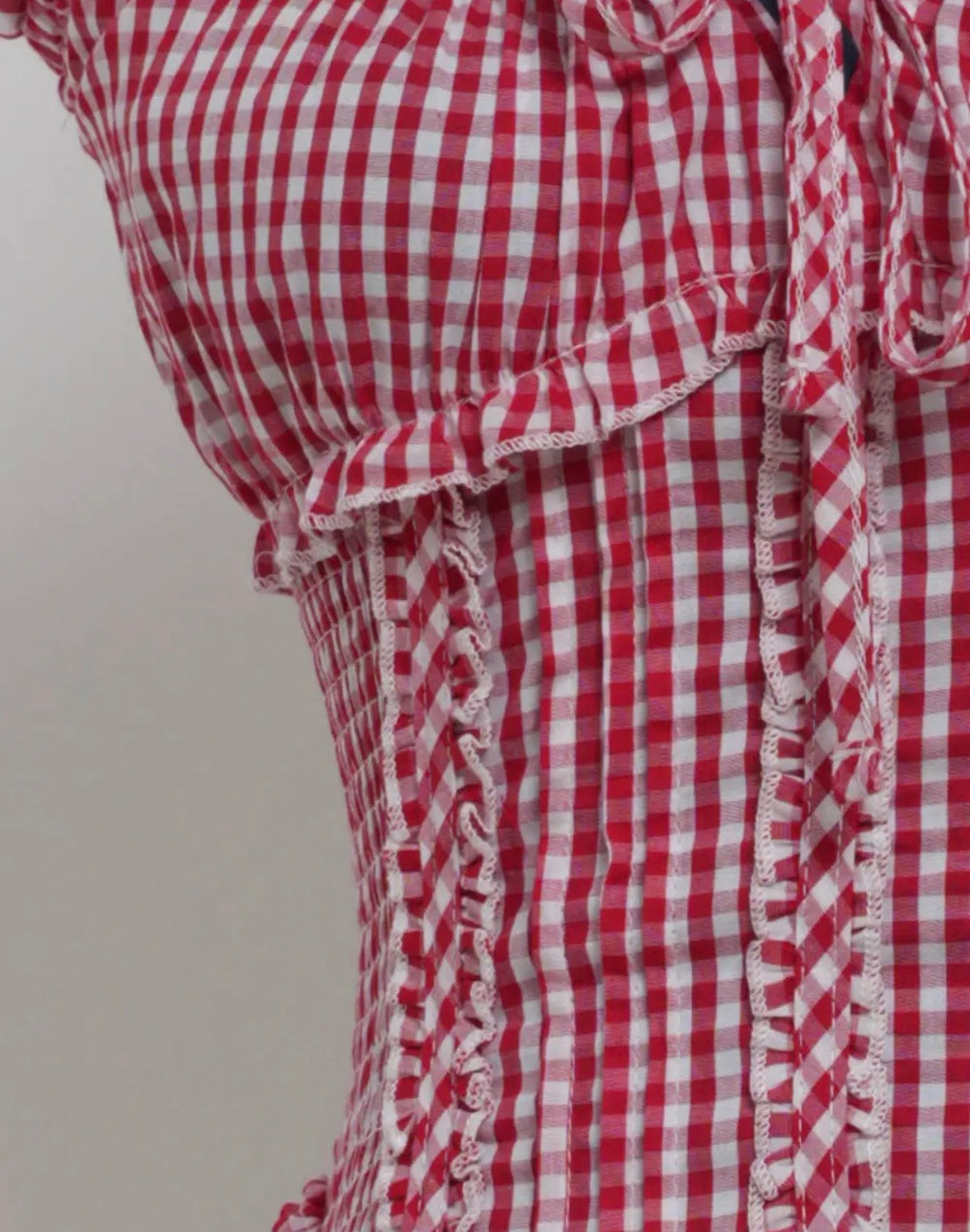 Plaid Boho Scoop Neck Top