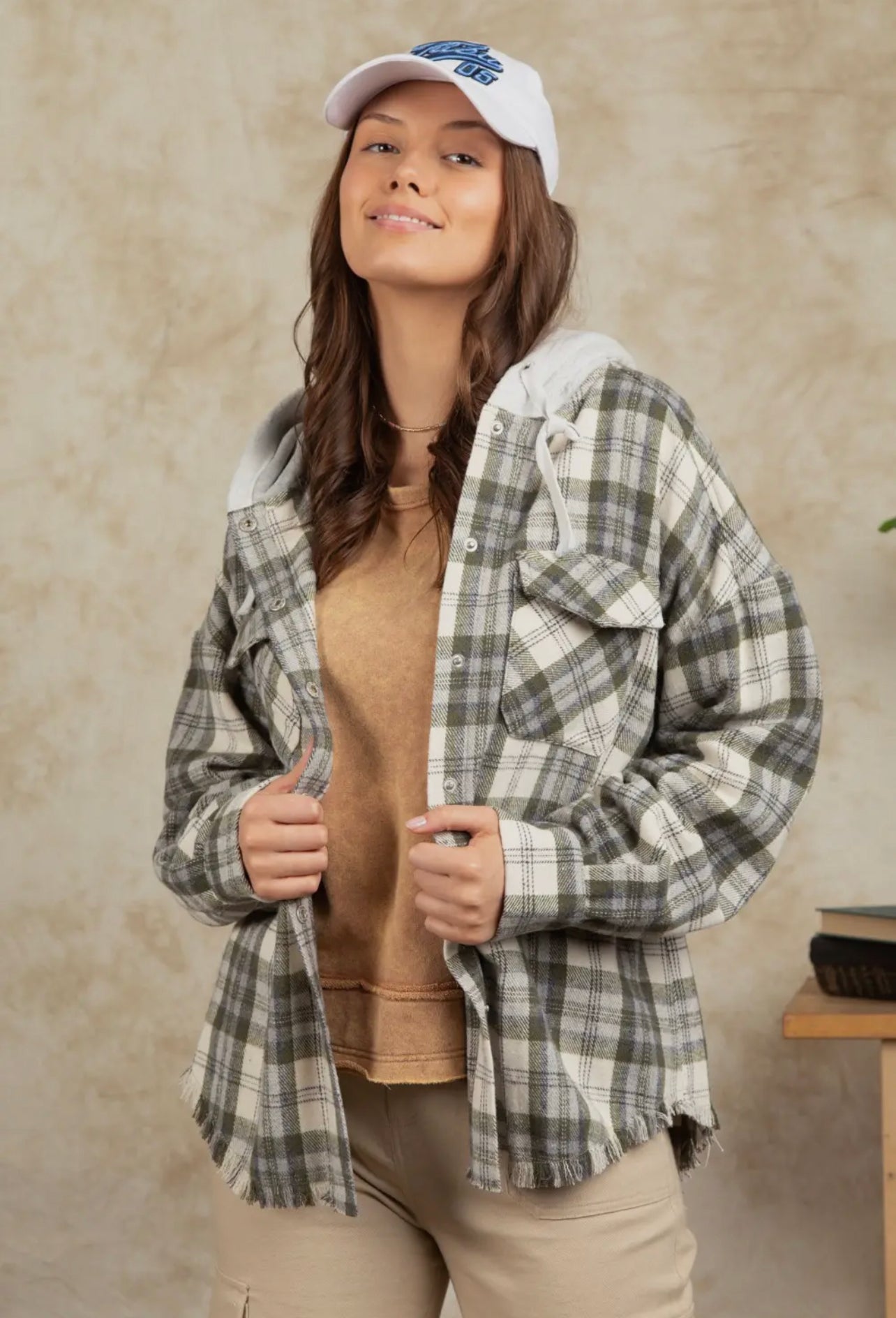 Pine Hooded Flannel