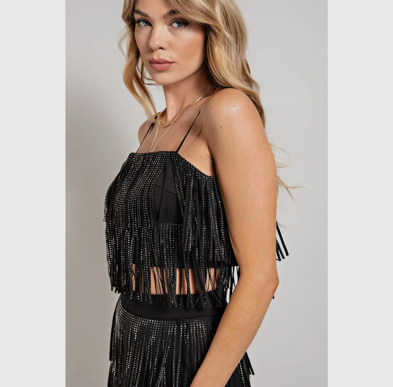 Rhinestone Cowgirl Fringed Top