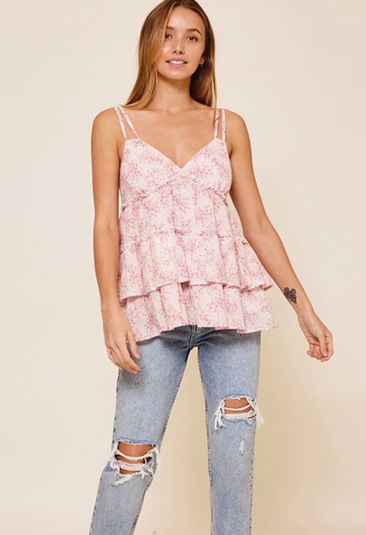 Country Cutie Floral Tank