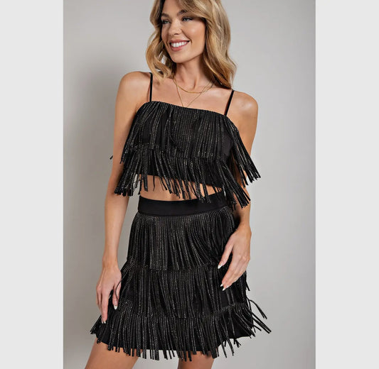 Rhinestone Cowgirl Fringed Top