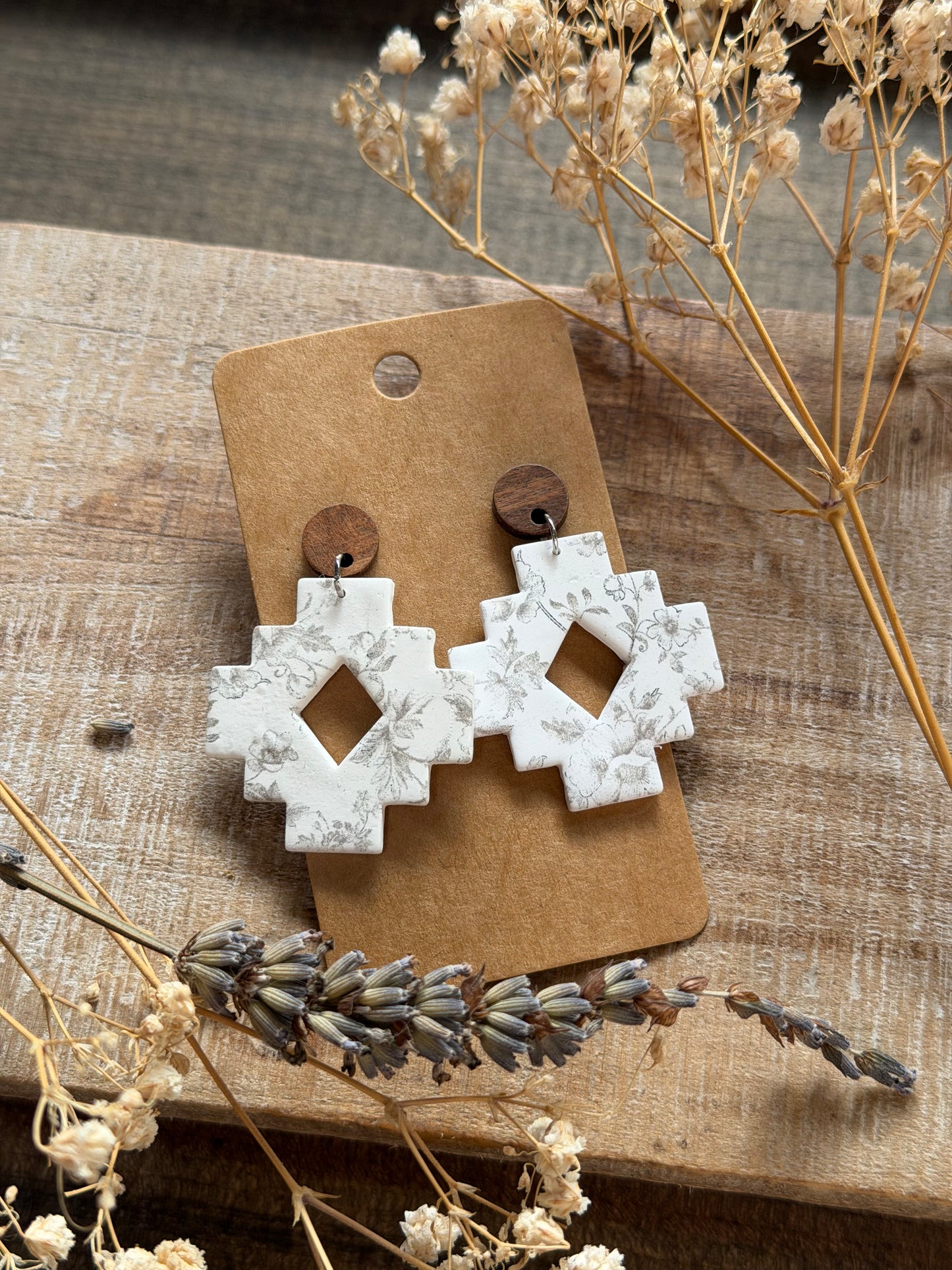 Boho Aztec Cross Dangle