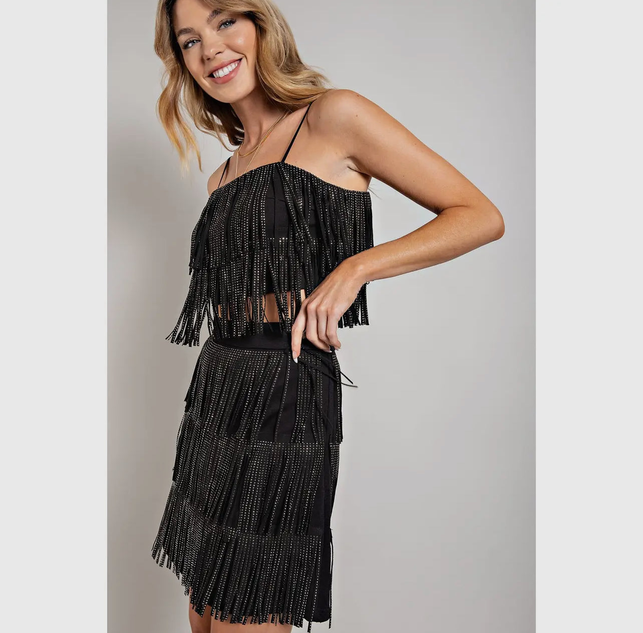 Rhinestone Cowgirl Fringed Top