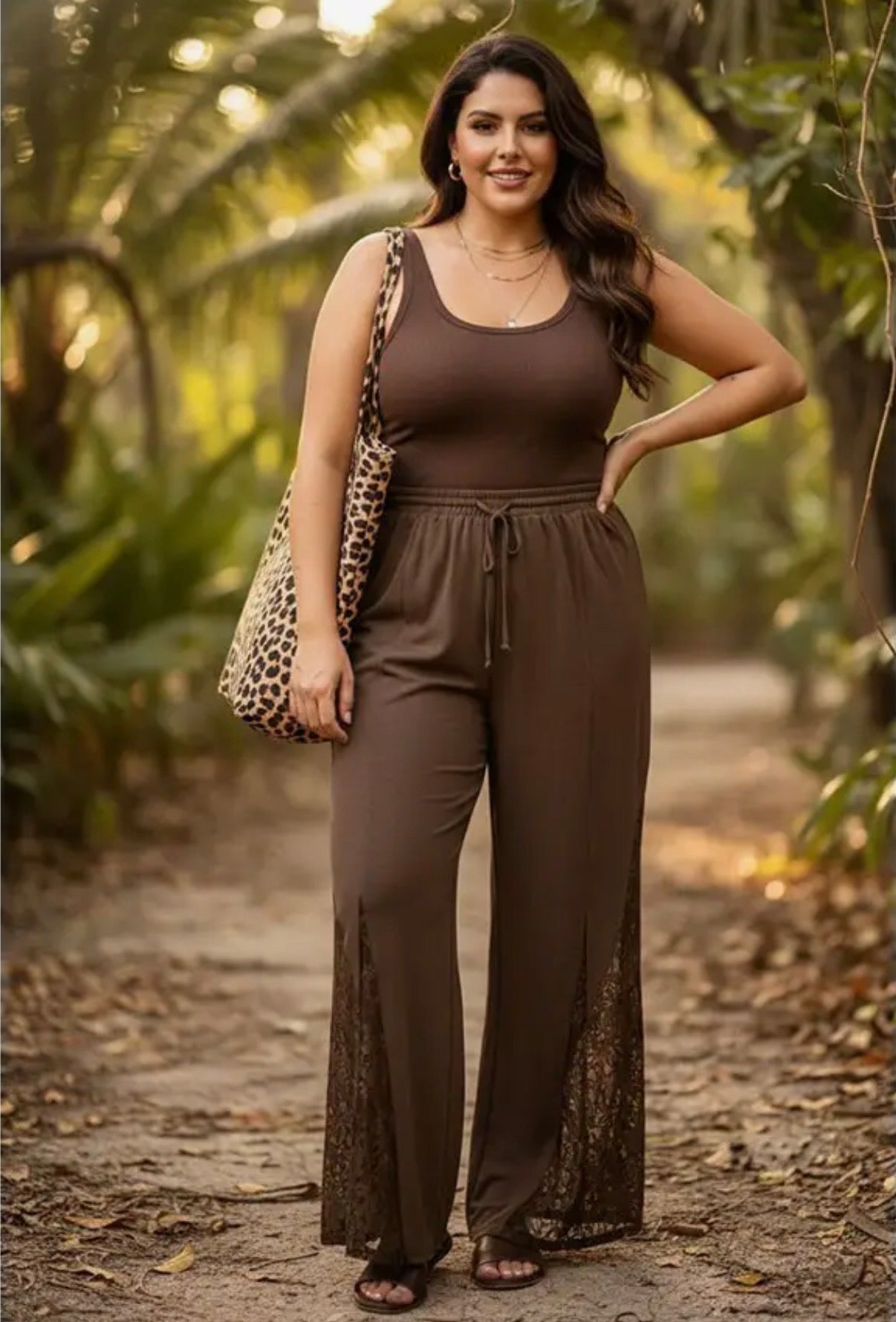 PLUS Laced Wide Leg pant