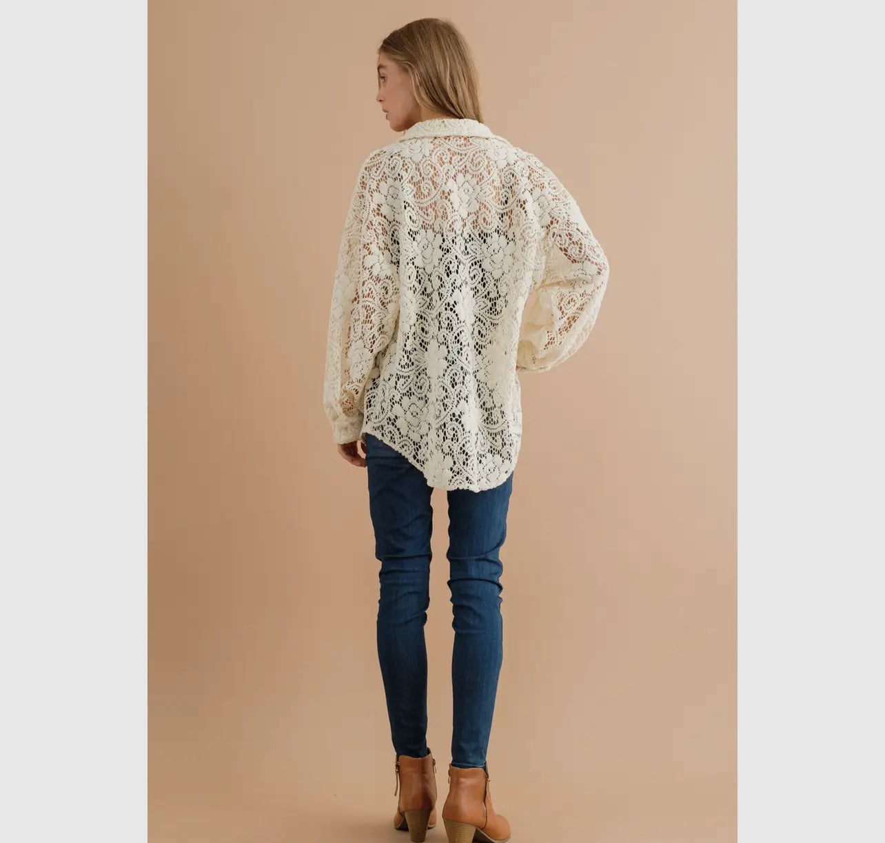 “With Love,” Lace Button Down