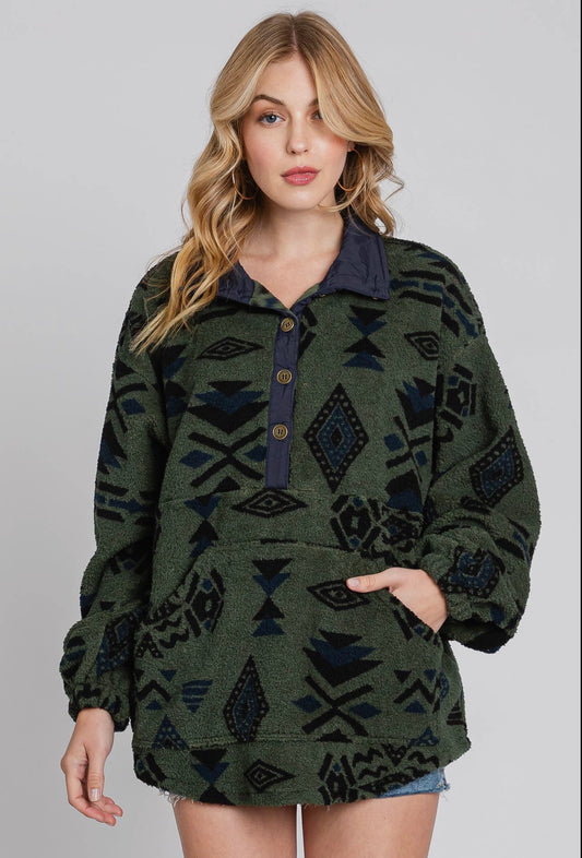 Aztec Fleece Pullover