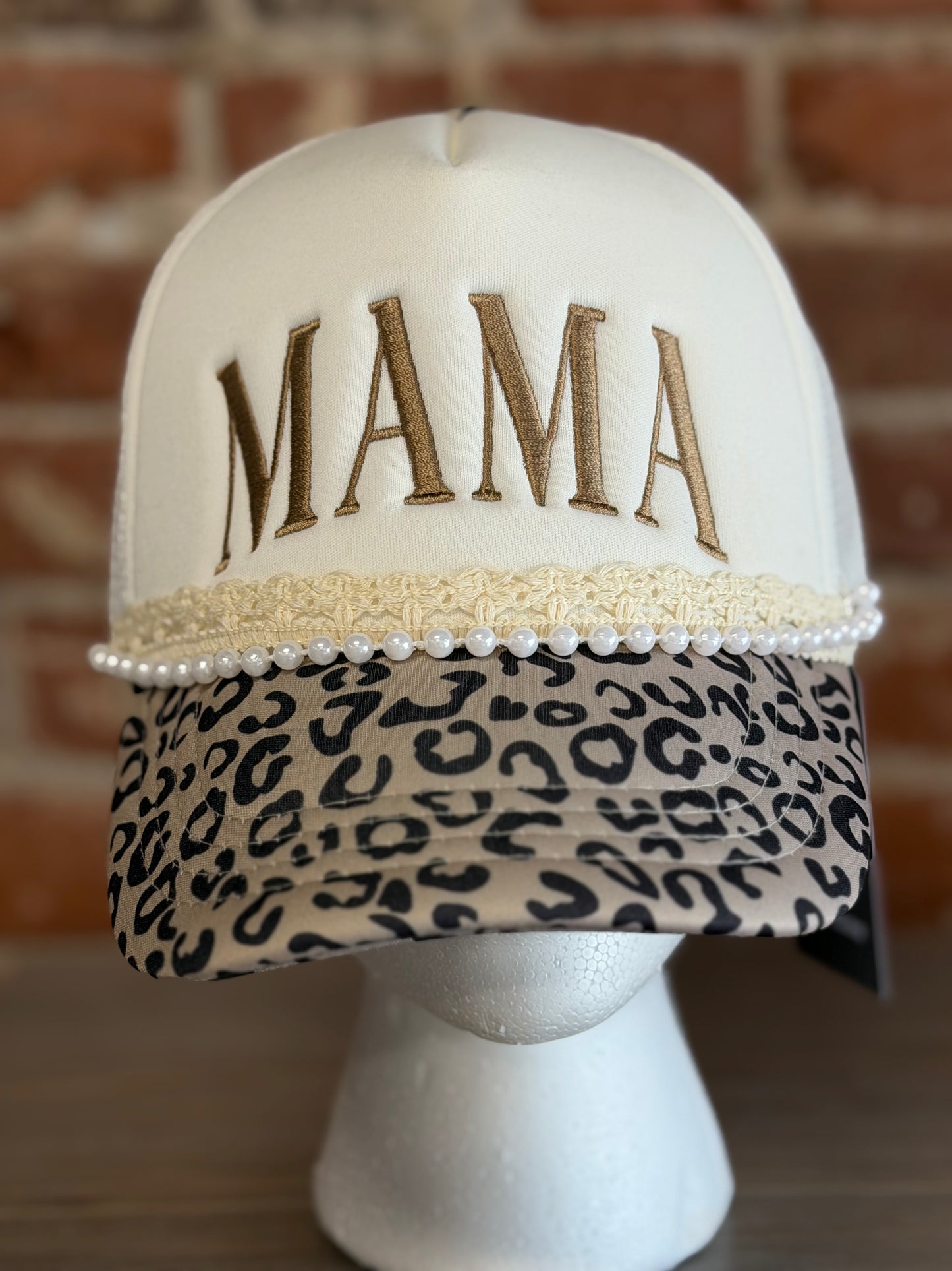 Leopard Mama Mesh Snap Back Trucker Hat