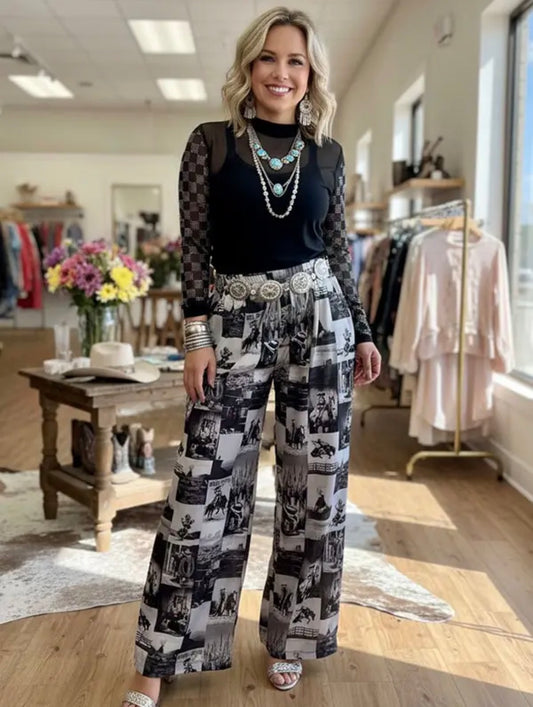 Western Cowboy Patchwork Pant