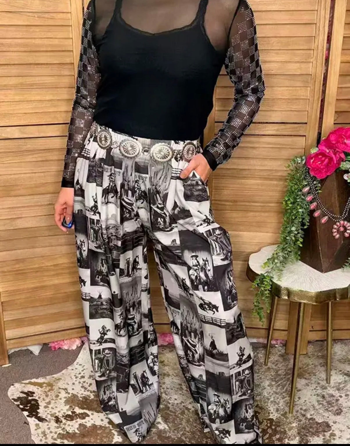 Western Cowboy Patchwork Pant