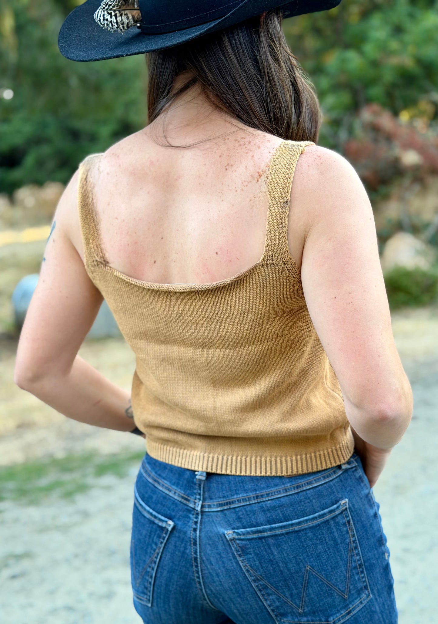 Sweet Heart Neck Button Up Vest