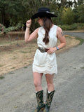 Scallop Eyelet Lace Bottom Dress