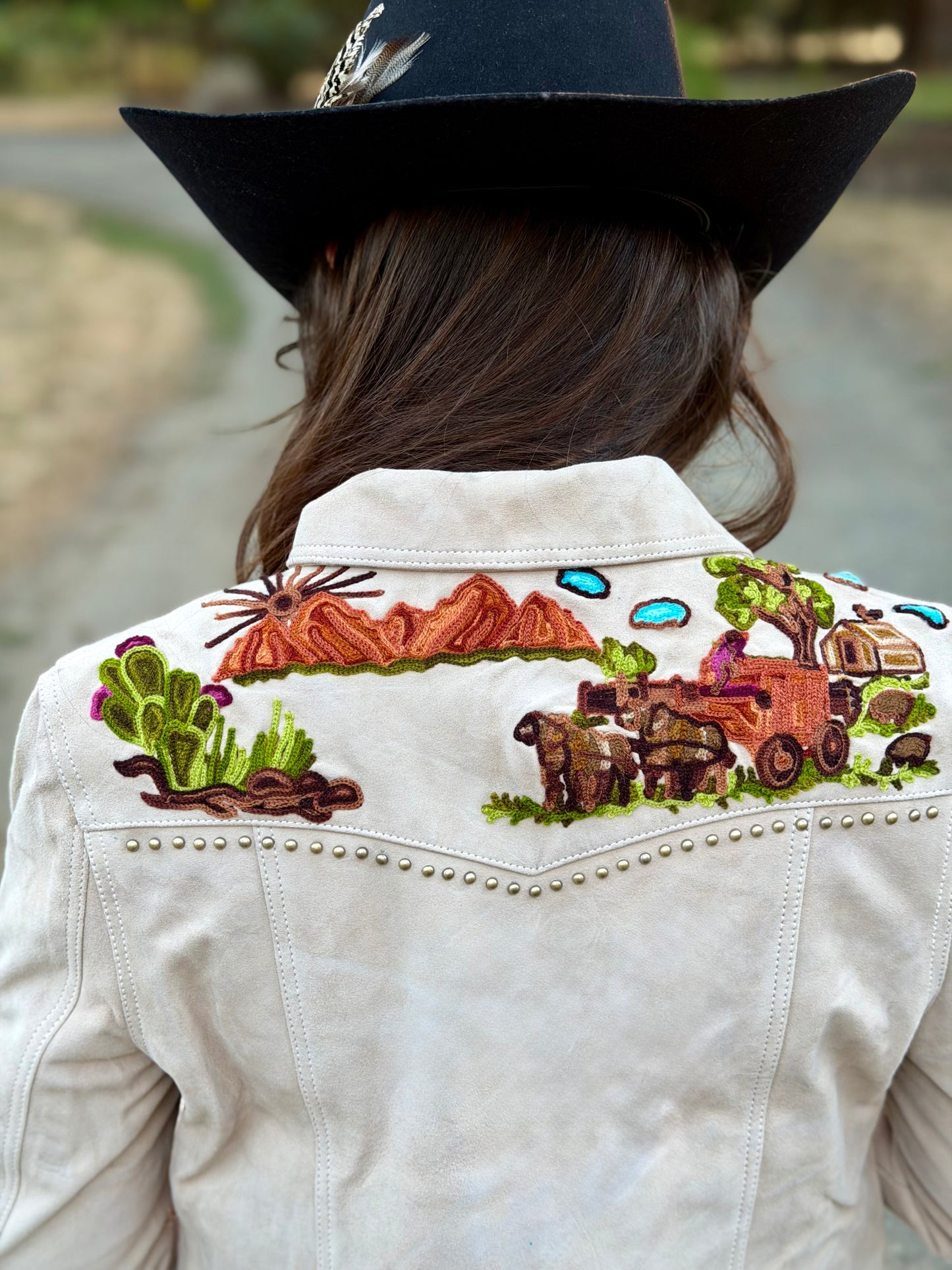 American Darling Women Western Embroidered Suede Leather