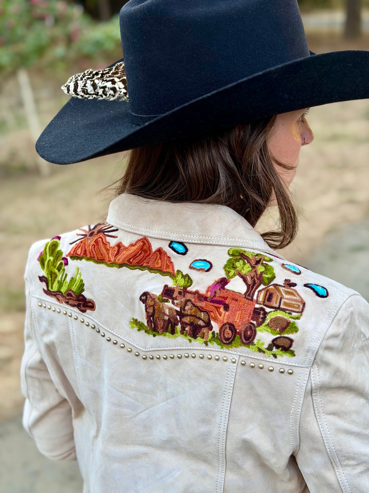 American Darling Women Western Embroidered Suede Leather