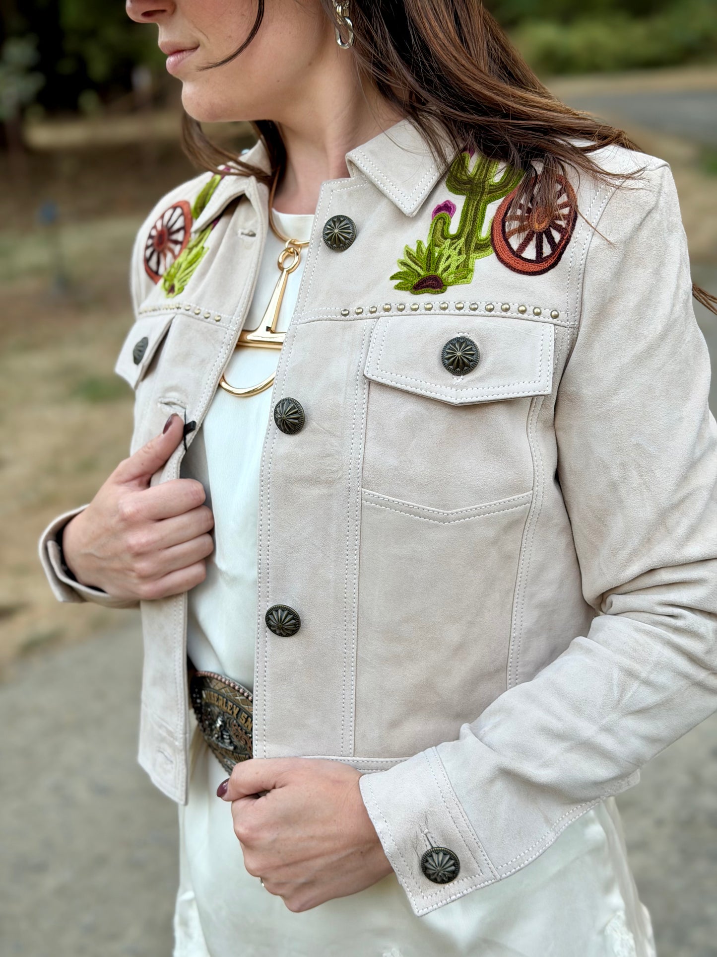 American Darling Women Western Embroidered Suede Leather