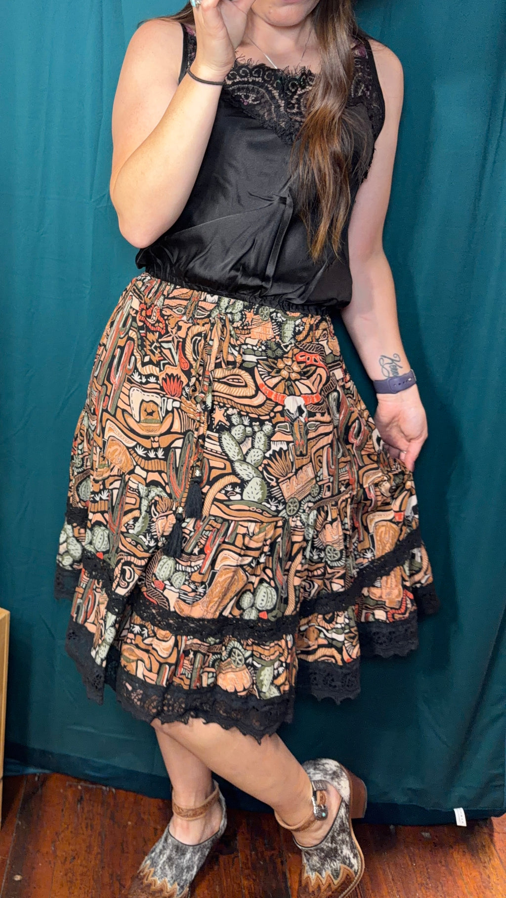 Wild West Midi Skirt