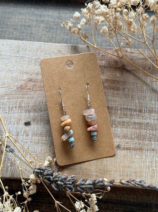 Sunstone & Jasper Dangle