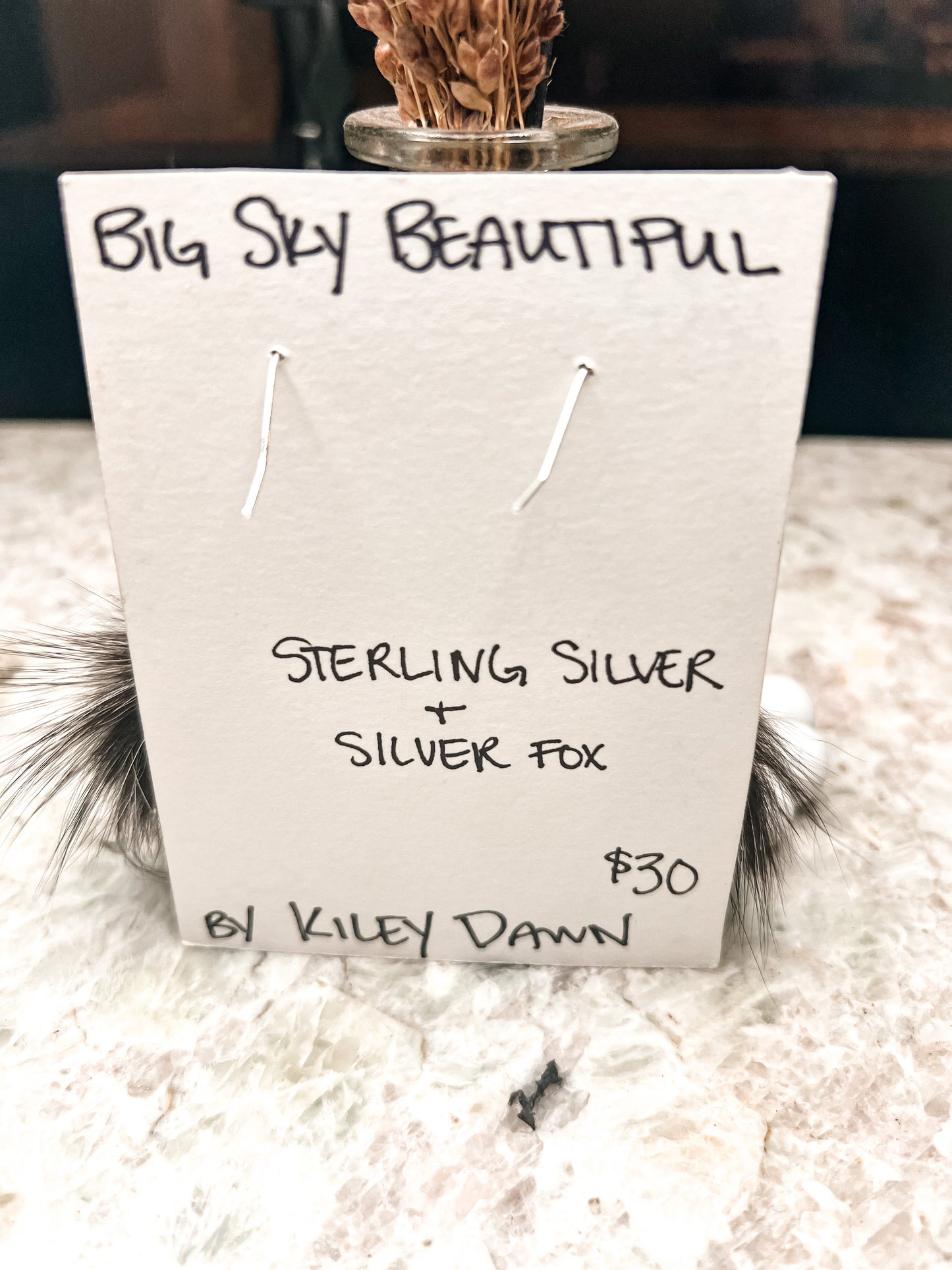 Sterling Silver & Silver Fox