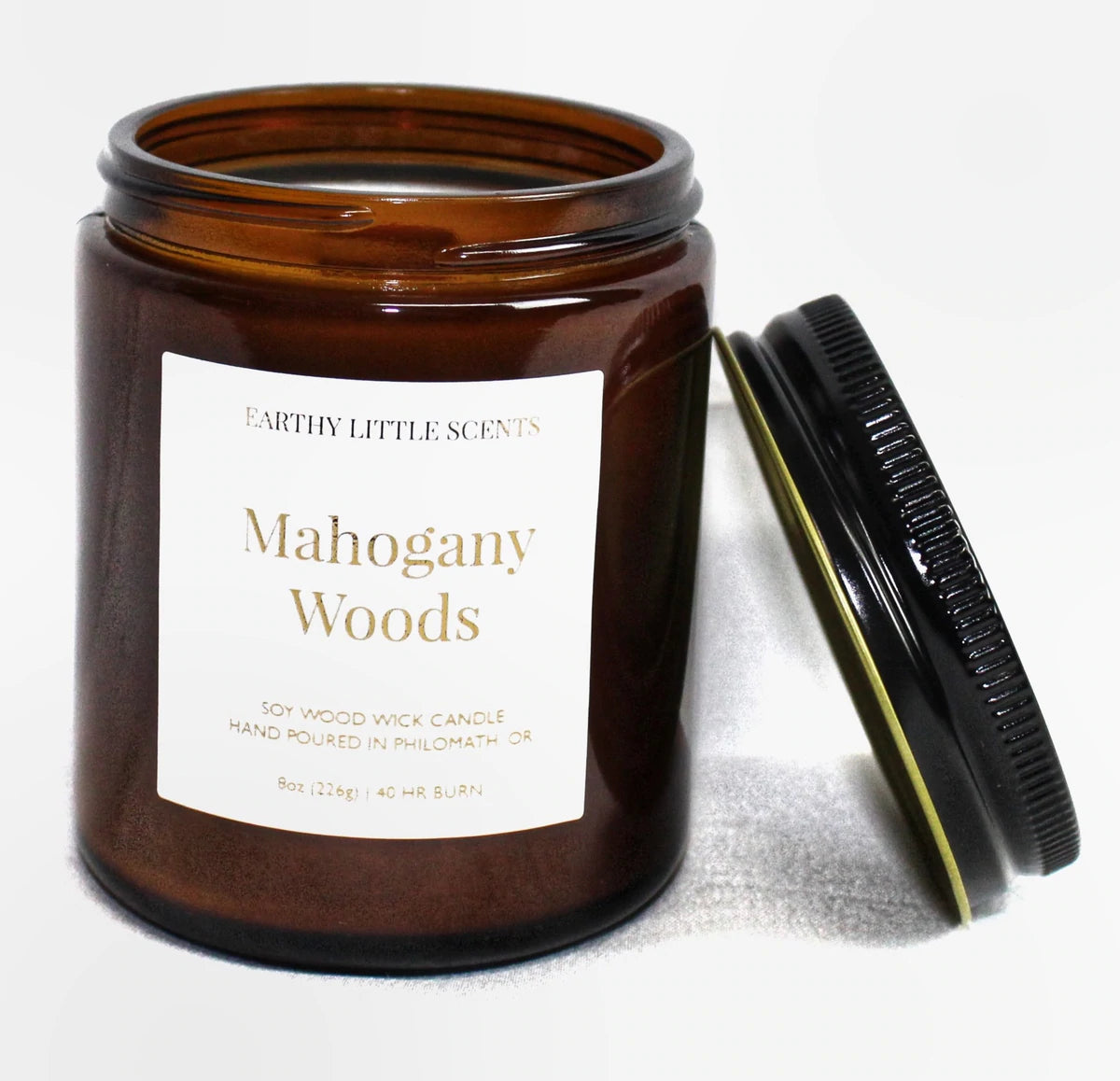 Mahogany Woods Soy Wood Wick Candle