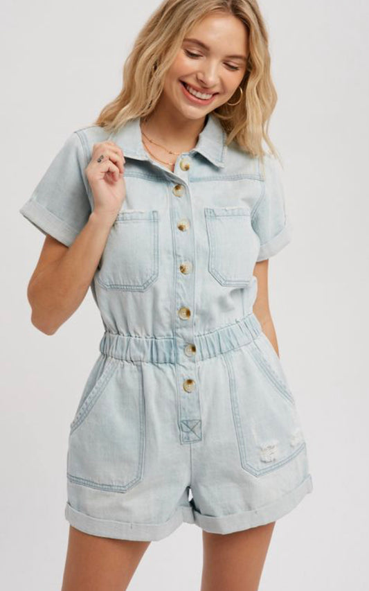 Denim Romper