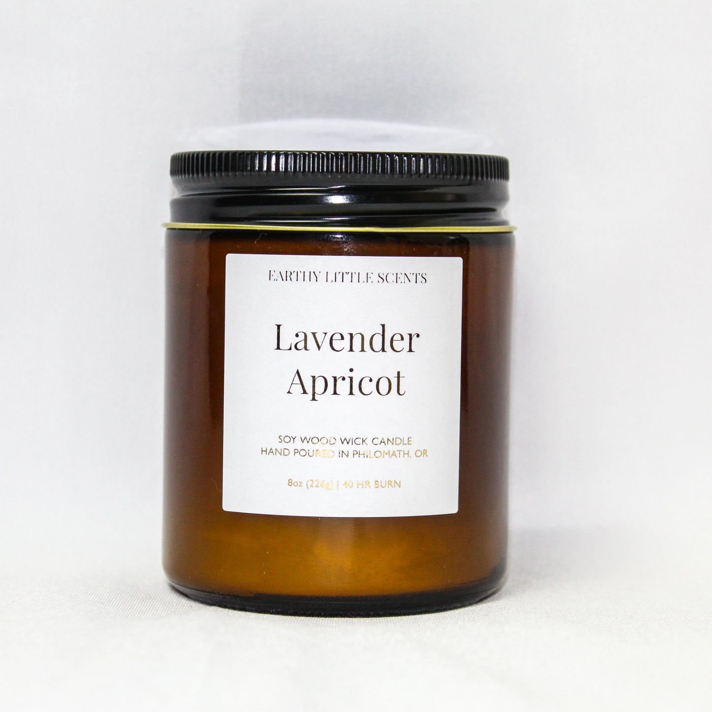 Lavender Apricot Soy Wood Wick Candle