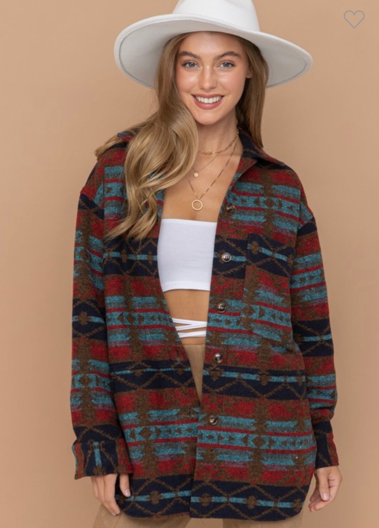 By the River Aztec Shirt Jacket
